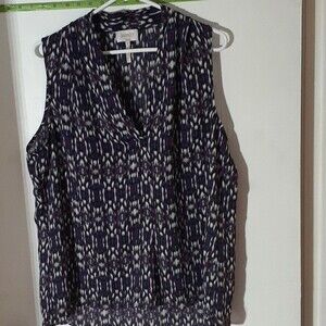 Laundry by Shelly Segal top xl shirt blouse sleeveless summer career office top